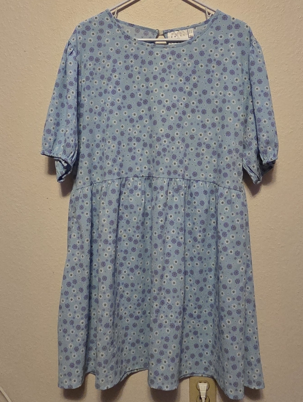 4XL Daisy Street Floral Blue Smock Dress